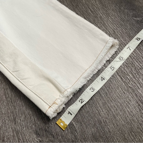 Frame Le High Straight Blanc Multi Ivory Beige Denim Jeans (6) - Picture 10 of 12